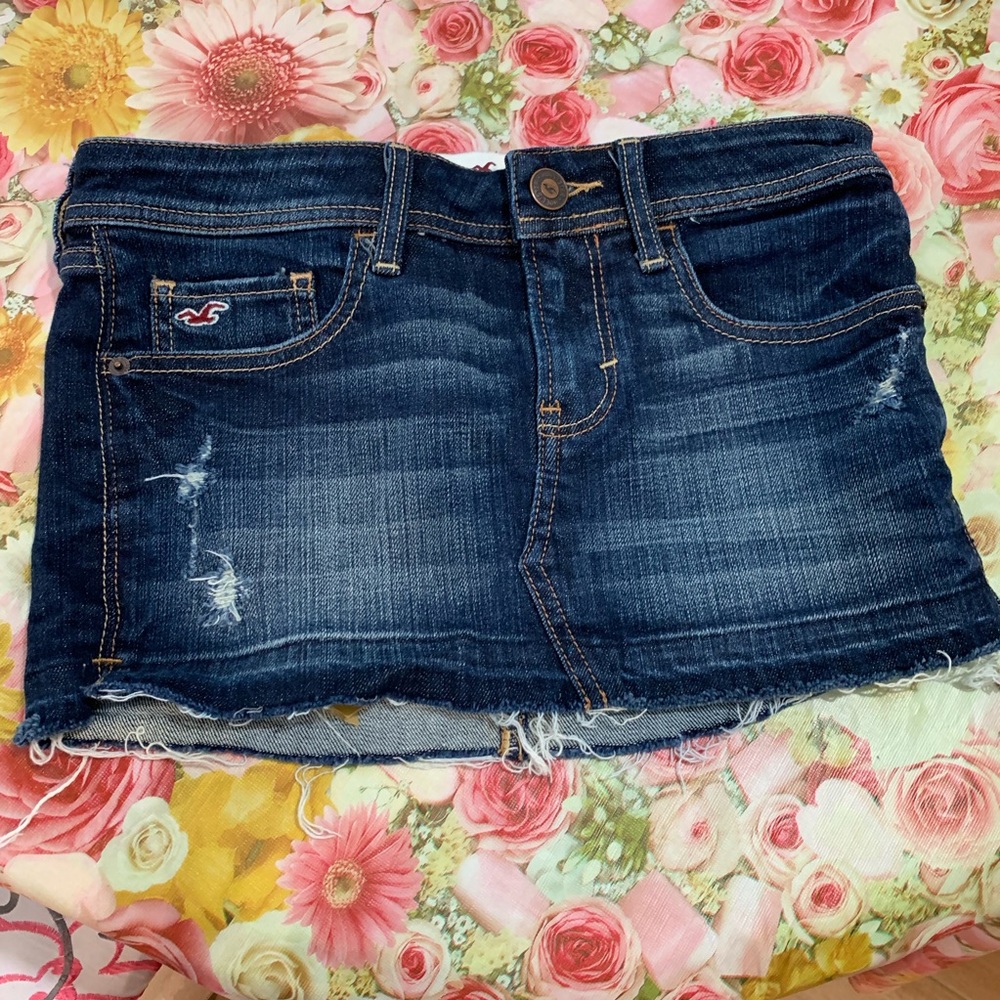 HOLLISTER Denim Mini Skirt New Size 0 W 24